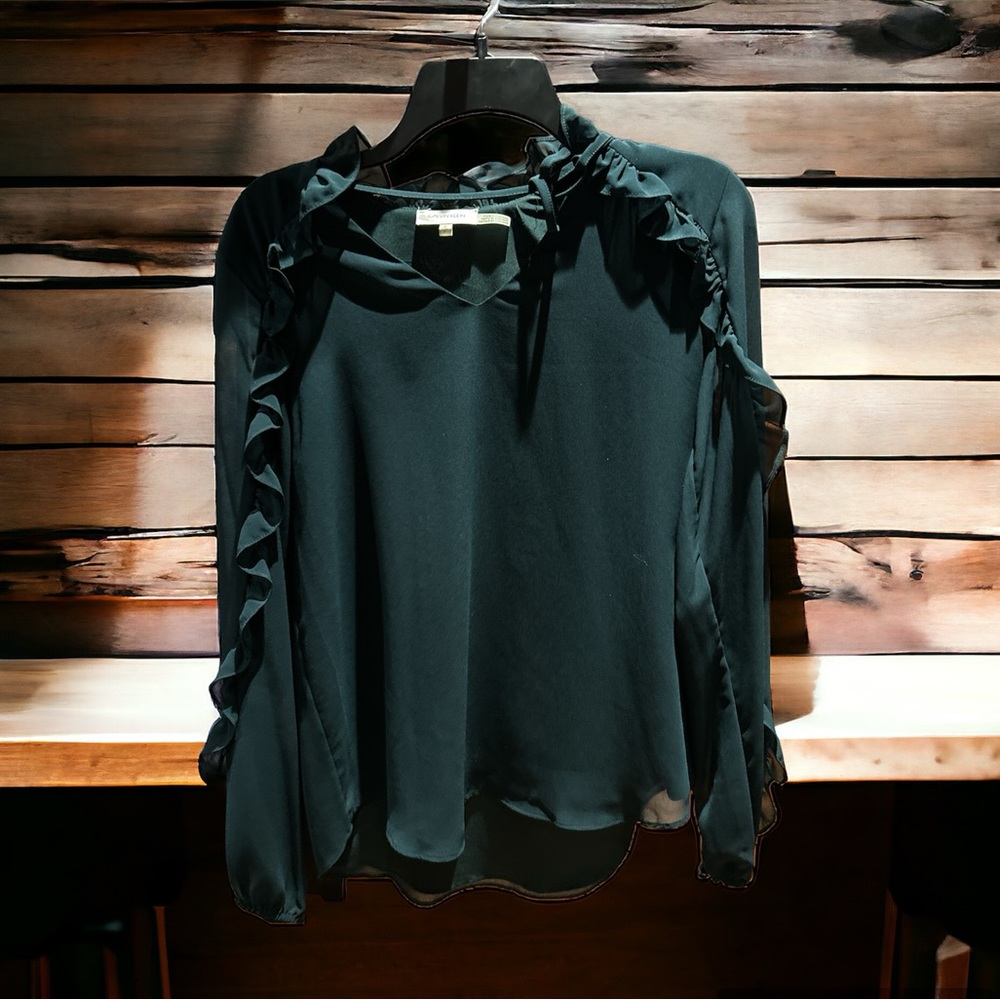 Calvin Klein women dark green blouse